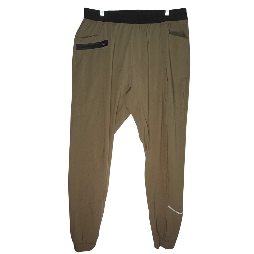 Alphalete Stride Tech Joggers Khaki Men's M/L Lightweight‎ Athletic Tapered